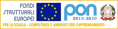 scritta fondi strutturali Europei con bandiera della UE e simbolo dell'Italia